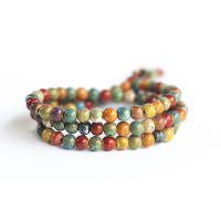 108Pcs Tibetan Buddhist Ceramic Multilayer Beaded Bracelet