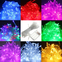 10M Battery Powered 100 Led Starry Fairy String Light Lamp Wedding Xmas Party Lamp
