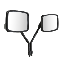 10Mm Thread Black Rectangle Rearview Side Mirrors For Motorcycle Scooter Atv