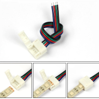 10Mm Width Pcb 4 Pin Wire Connector For Waterproof Rgb Led Strip