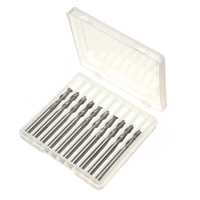 10Pcs 1/8inch 2 Flute Carbide End Mills For Wood Or Plastic Work