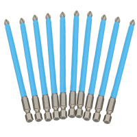 10Pcs 127mm Ph2 Screw Driverr Bits Hex Shank Anti Slip Long Reach Magnetic Screw Driverrs