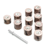 10Pcs 12mm Felt Flap Wheel Flat Wheel Sander For Wood Polishing