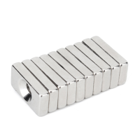 10Pcs 20x10x4mm N35 Rare Earth Neodymium Magnets Strong Block Cuboid Magnets With 4mm Hole