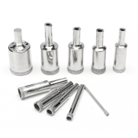 10Pcs 3 25mm Diamond Drill Bits Set Glass Marble Granite Hole Saw Cutters