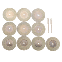 10Pcs 35mm Diamond Grinding Wheel Cutting Discs Circular Saw Blades With 2 Mandrels
