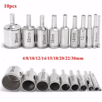 10Pcs 4mm 30mm Diamond Hole Saw Drill Bit For Glass Ceramic Marble Tile