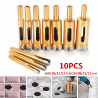 10Pcs 6 25mm Hole Saw Drill Core Bit Set For Marble Stone Granite Tile