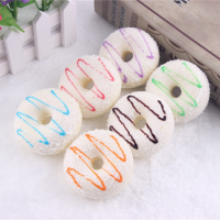 10Pcs 7cm Random Color Squishy Coconut Cream Donuts Fridge Magnet Cream Scented