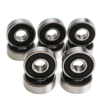 10Pcs 8x22x7mm Deep Groove Miniature Bearing Seal Ring 608 2rs 608rs Deep Groove Ball Bearing