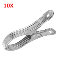 10Pcs 9cm Stainless Steel Clothes Clips Medium Size Pegs Hanger For Towels Socks Underwears