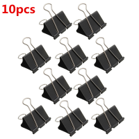 10Pcs Black Foldback Clips Grip Clamps Filing Letter Elliot Folder 51mm