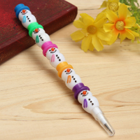 10Pcs Christmas Snowman Stackable Crayon Pencil Kids Gift