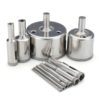 10Pcs Diamond Coated Drill Bits 3 50mm Hole Saw Cutter Set For Glass Marble Granite