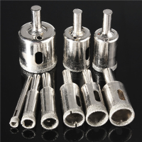 10Pcs Diamond Hole Saw Drill Bit Set 6mm 30mm Tile Ceramic Glass Porcelain Marble Hole Saw Cutter