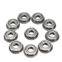 10Pcs F695zz 5mmx13mmx4mm Double Shielded Flanged Ball Bearings