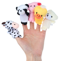 10Pcs Finger Puppets Soft Cloth Animal Doll Hand Toys For Kid Children Christmas Educational Gift