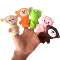 10Pcs Finger Puppets Soft Cloth Animal Doll Hand Toys Plush Toys for Baby Kid Children Christmas Gift