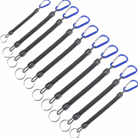 10Pcs/lot Fishing Lanyards Boating Blue Ropes Secure Pliers Lip Grips Fish Tackle