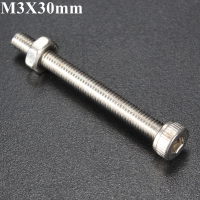 10Pcs M3x30mm Stainless Steel Hex Socket Head Screw Bolt And Nut Set