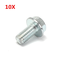 10Pcs M8 Metric Carbon Steel Hex Hexagon Flange Head Bolts Screws 16mm 60mm