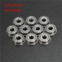 10Pcs Mf104zz 4x10x4mm Metal Shielded Flange Ball Bearings