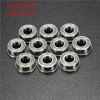 10Pcs Mf105zz 5x10x4mm Flanged Ball Bearings Double Shielded Ball Bearings