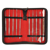 10Pcs/set Stainless Steel Dentist Teeth Wax Carving Tools Instrument Kits