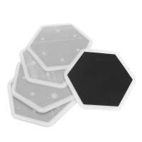 10Pcs Smooth Furniture Sliders Black Hexagonal Shape For Carpet Tiles Table Leg