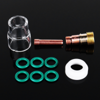 10Pcs TIG Welding Torch Stubby Gas Lens #12 Pyrex Cup Kit for WP 17/18/26 2/32inch