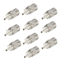 10Pcs Uhf Pl 259 Plug Stecker Male Solder To Rf Connector Plug For Rg8 Coax Cable