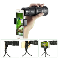 10X52 HD Waterproof Monocular Telescope with Tripod Phone Holder for Smartphone