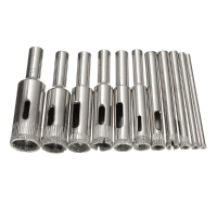 11Pcs 3 14mm Diamond Core Hole Saw Drill Bit Set For Tile Ceramic Glass Marble