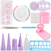 11Pcs Paper Quilling Board Mould Crimper Comb Ruler Pins Tools Set Diy Craft Kit