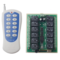 12 Channel 10a 315mhz Wireless Programable Rf Remote Control Switch Transmitter + Receiver Dc24v