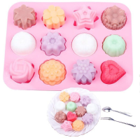 12 Flowers And Trees Silicone Cake Mold Chocolate Mold Handmade Soap Mold Diy Baking Tools