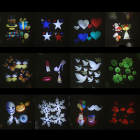 12 Types Christmas Film Pattern For Led Moving Laser Projector Landscape Stage Light