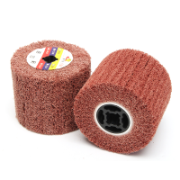 120X100mm 40 To 80 Grit Metal Steel Wire Drawing Burnishing Polishing Wheel For Burnishing Machine