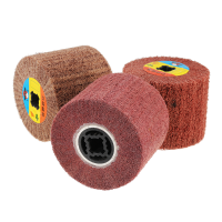 120X100mm 60 To 320 Grit Metal Steel Wire Drawing Burnishing Polishing Wheel For Burnishing Machine