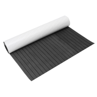 120X240cm Dark Grey And Black Eva Foam Faux Teak Sheet Boat Yacht Synthetic Teak Decking Pad