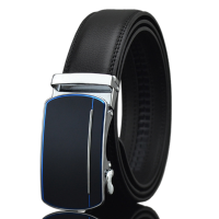 125Cm Second Layer Leather Belt Men Business Automatic Buckle Leather Waistband