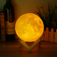 12Cm Magical Two Tone Moon Lamp Usb Rechargeable Luna Led Night Light Touch Sensor Gift