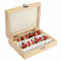 12Pcs 1/2 Inch Or 1/4 Inch Shank Tungsten Carbide Woodworking Router Bit Cutter Rotary Tool Set