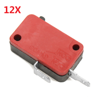 12Pcs 15a 250v Micro Switch Replacement 2 Terminals Push Button Switches