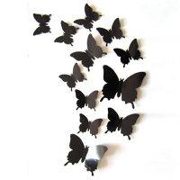 12Pcs Diy Stylish 3d Butterfly Art Wall Sticker Decals Home Room Wedding Party Decorations