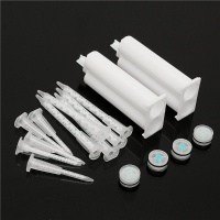 12Pcs Pp Static Mixer Epoxy Resin Dispenser 50ml Ab Dual Cartridge With Piston