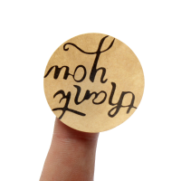 12Pcs Self Adhesive Kraft Gift Diy Sticker Present Tag Seal Decorate Paper Label