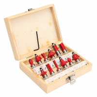 12Pcs Woodworking Router Bit Cutter Tungsten Carbide Rotary Tool Set