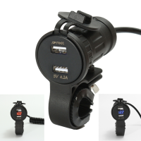 12V 24v 5v 4.2A Led Dual Usb Charger Voltmeter Socket For Bmw/triumph Hella Plug Trucks