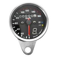 12V Led Backlight Motorcycle Odometer Kmh Speedometer Gauge Cafe Racer Bobber
